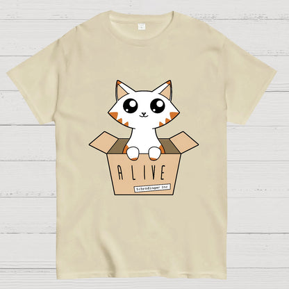 Schrödinger's Cat Glow in the Dark Nerdy T-Shirt