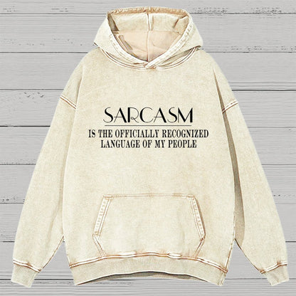 Fluently Sarcastic Vintage Distressed Hoodie