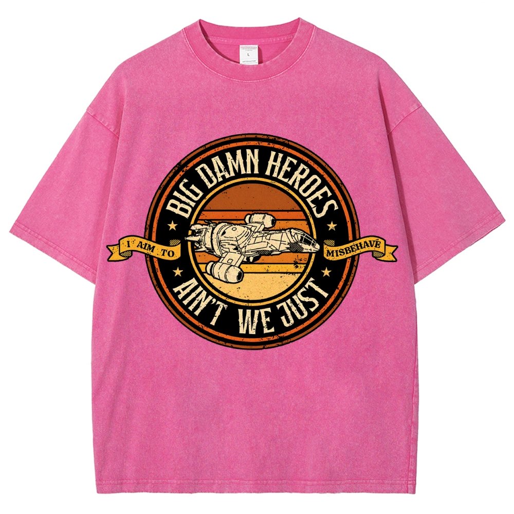 Big Damn Retro Heroes Vintage Distressed T-shirt