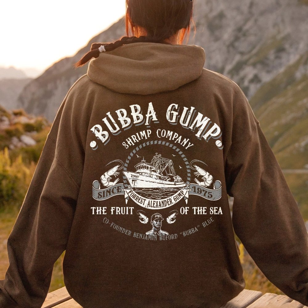 The Fruit Of The Sea Printed Back Unisex Cotton Hoodie