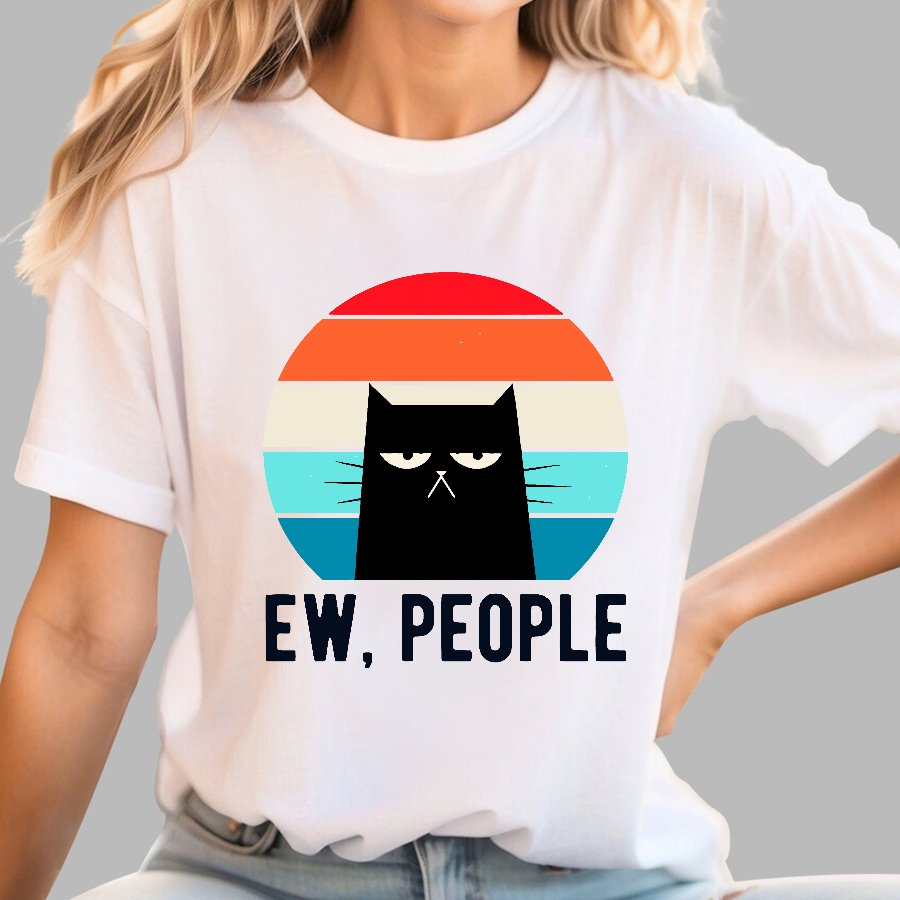 Ew People Funny Cat Geek T-Shirt