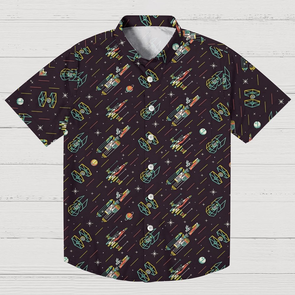 Space spaceship Geek Hawaiian Shirt