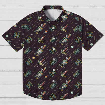 Space spaceship Geek Hawaiian Shirt