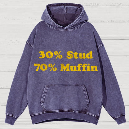 30% Stud 70%Muffin Funny Vintage Distressed Hoodie