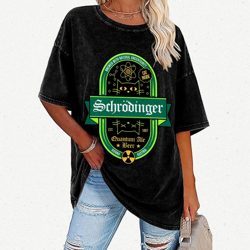Schrödinger's Cat Inside Vintage Distressed T-shirt