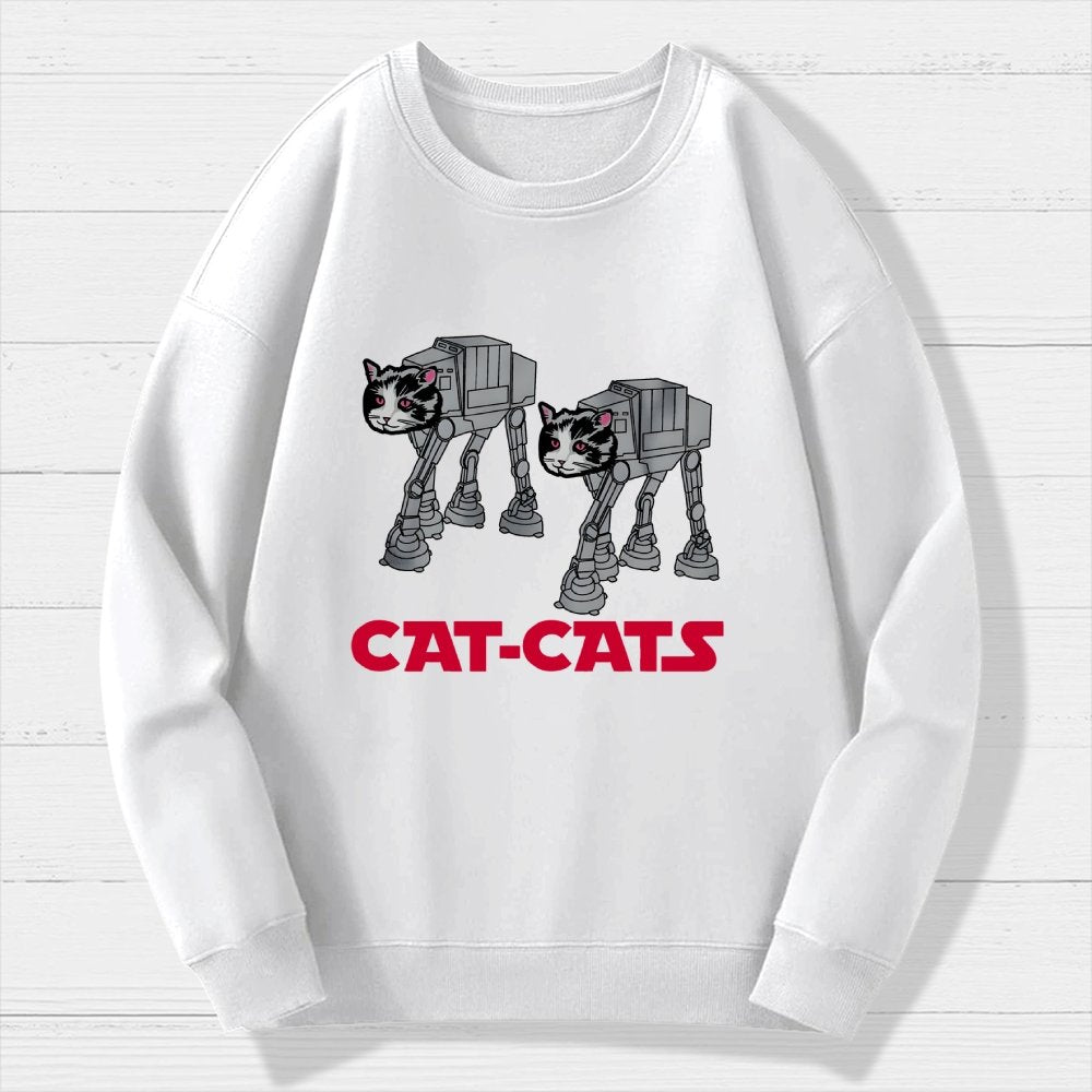 Walking Robot Cat Geek Cotton Sweatshirt