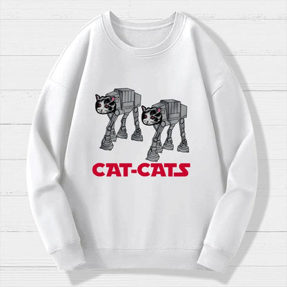 Walking Robot Cat Geek Cotton Sweatshirt