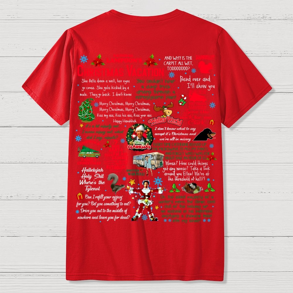 Holiday Vacation Quote Front And Back Printing Geek T-Shirt