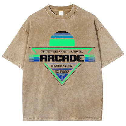 Support Your Local Arcade Vintage Distressed T-shirt