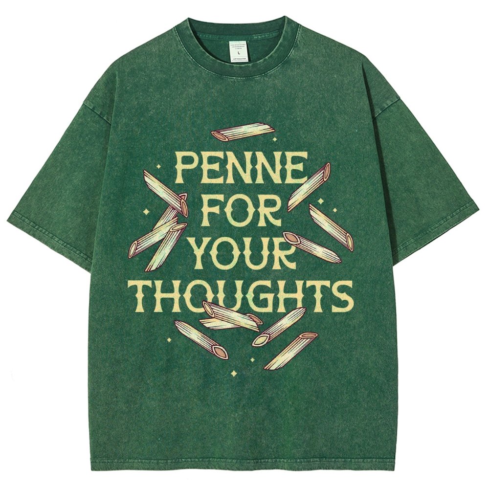 Penne For Your Thoughts Vintage Distressed T-shirt