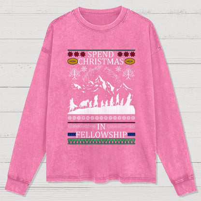 Spent Christmas in Group Washed Long Sleeve Tee