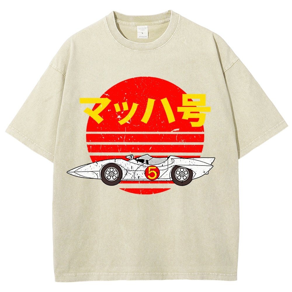 Mach 5 Retro  Vintage Distressed T-shirt