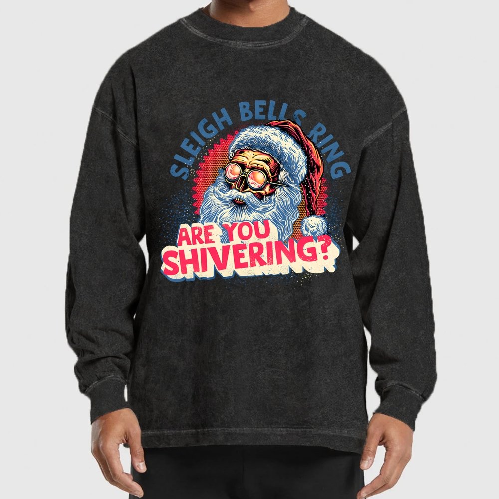 Sleigh Bells Ring Washed Long Sleeve Tee