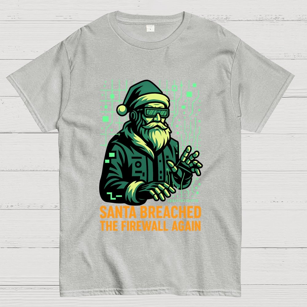 Santa Breached The Firewall Again Geek T-Shirt