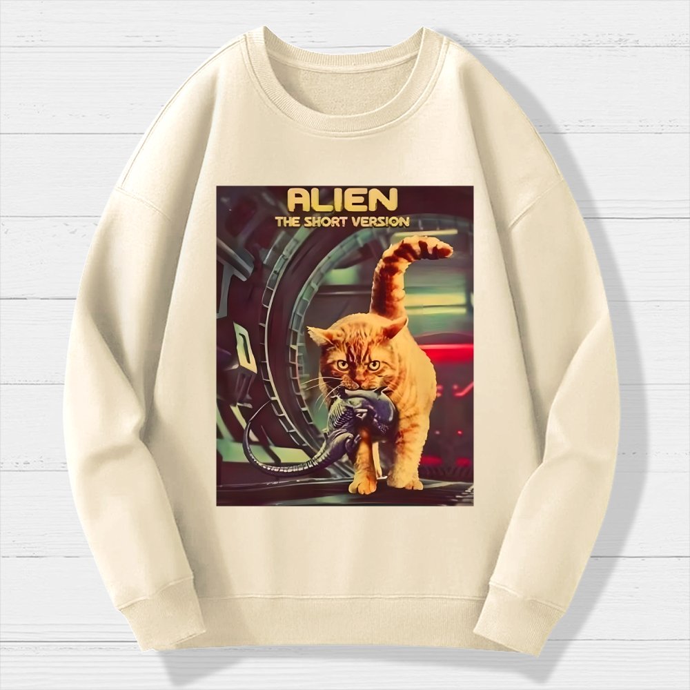 Mystery Cat Heavy Geek Cotton Sweatshirt