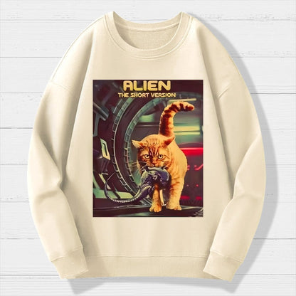 Mystery Cat Heavy Geek Cotton Sweatshirt