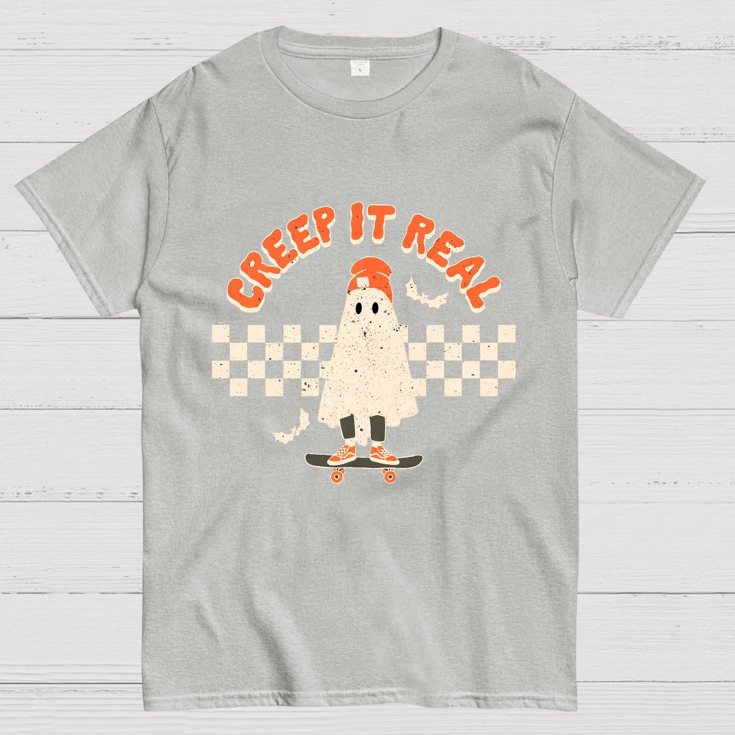 Creep it Real Vintage Ghost Halloween Geeky T-Shirt