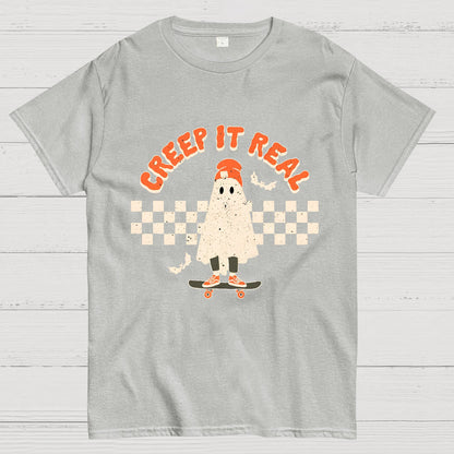 Creep it Real Vintage Ghost Halloween Geeky T-Shirt