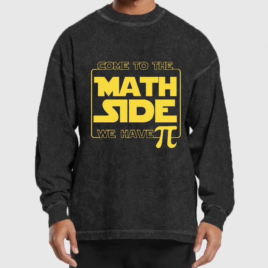 Maths Π Geek Washed Long Sleeve Tee
