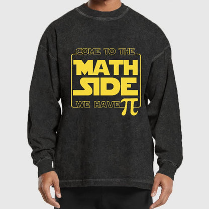 Maths Π Geek Washed Long Sleeve Tee