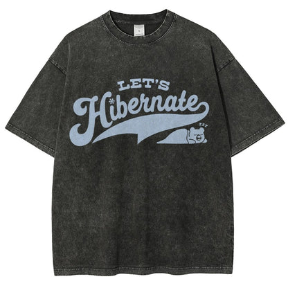 Team Bear Let's Hibernate Vintage Distressed T-shirt