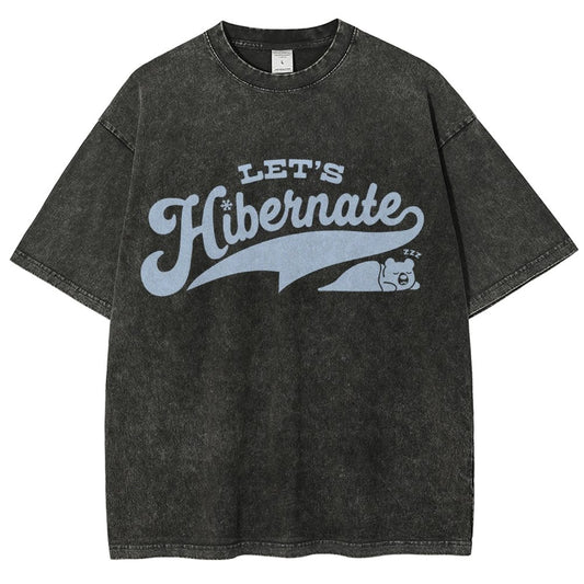 Team Bear Let's Hibernate Vintage Distressed T-shirt