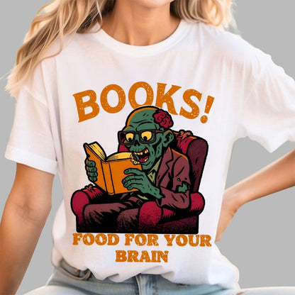 Books! Food For Your Brain Geek T-Shirt
