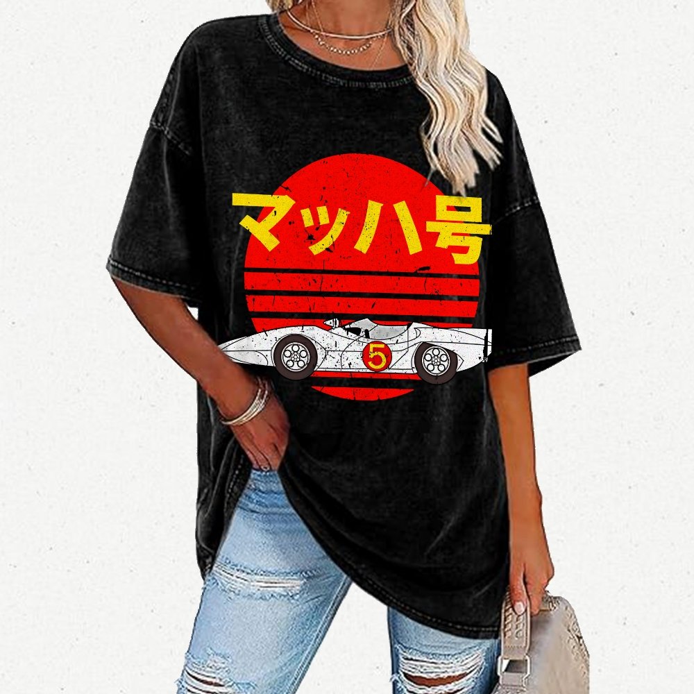 Mach 5 Retro  Vintage Distressed T-shirt