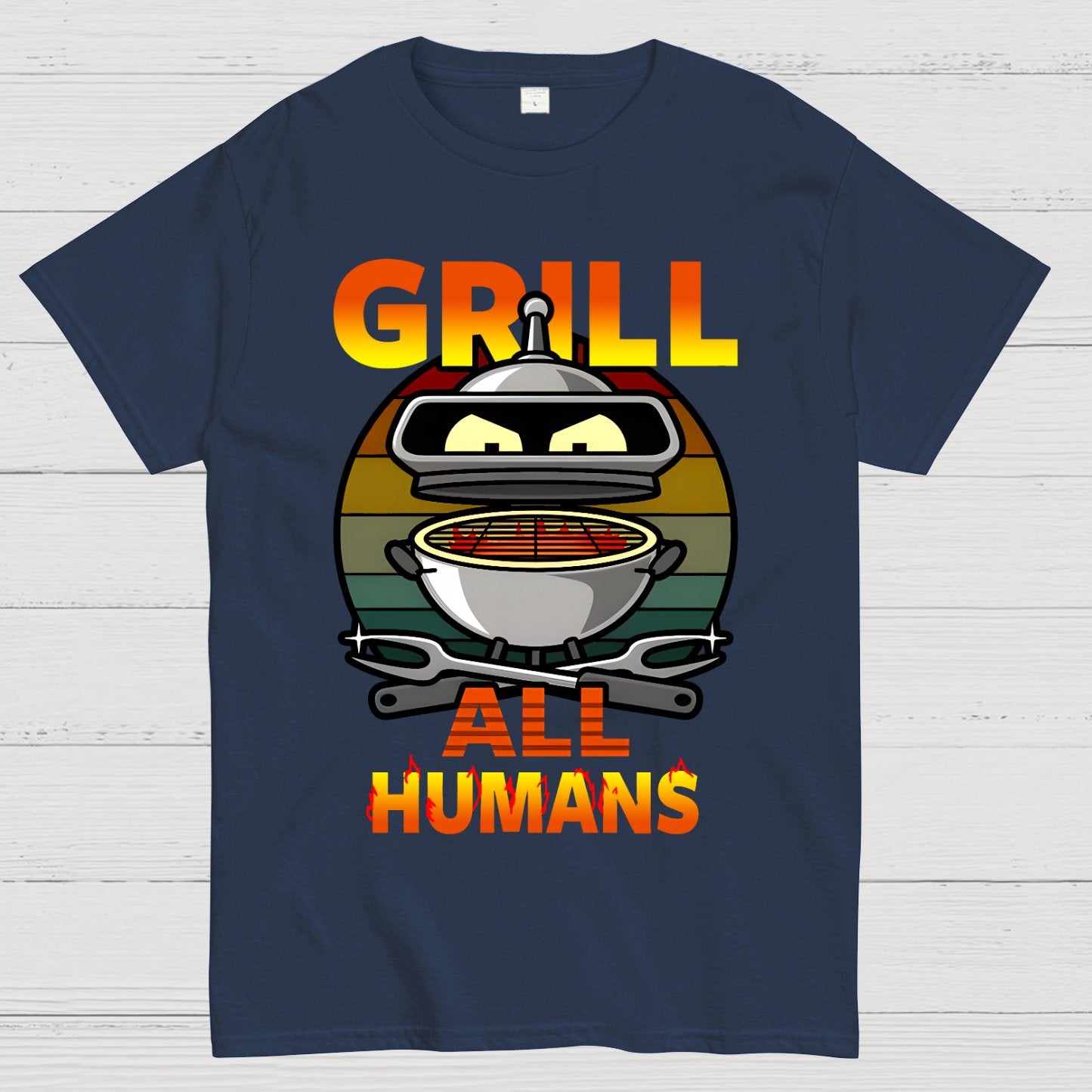 Grill All Humans Geek T-Shirt