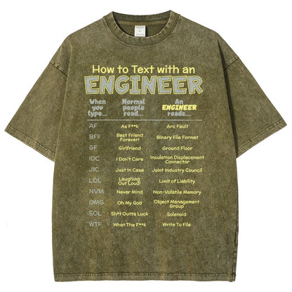 How To Text With An Engineer Vintage Distressed T-shirt
