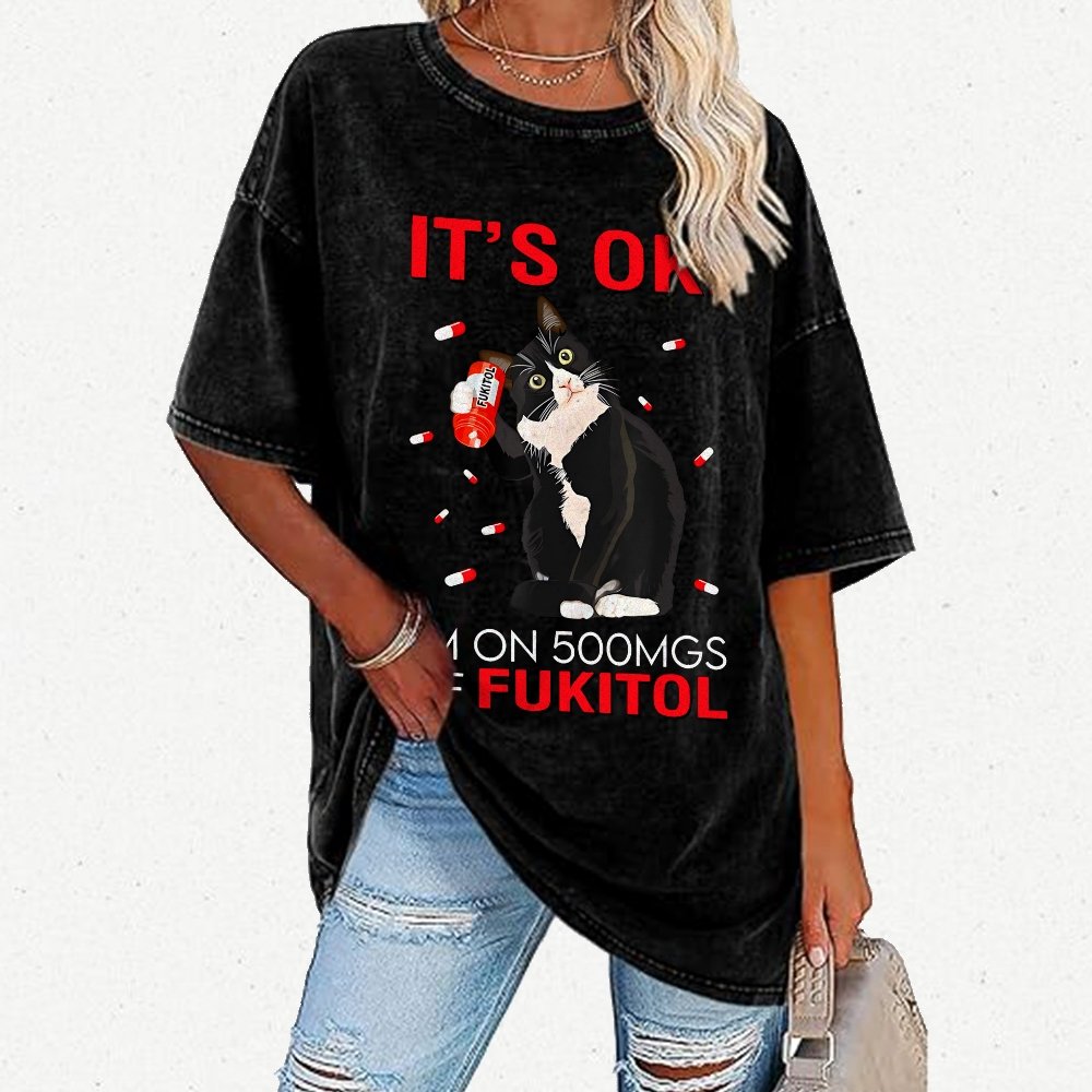 It's Ok Vintage Distressed T-shirt