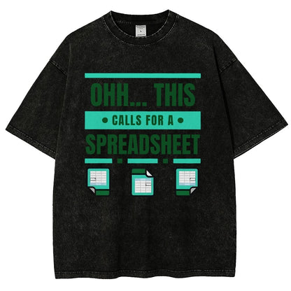 This Calls For A Spreadsheet Office Software Vintage Distressed T-shirt