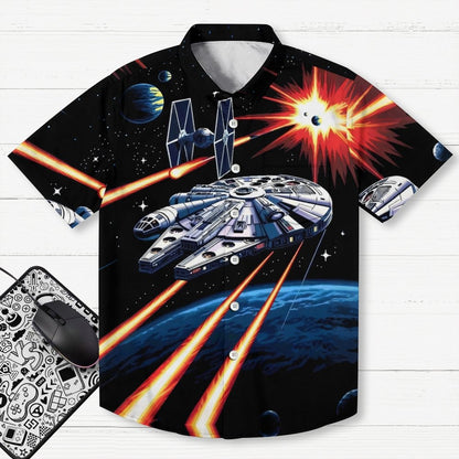 Cosmic Battle Geek Hawaiian Shirt