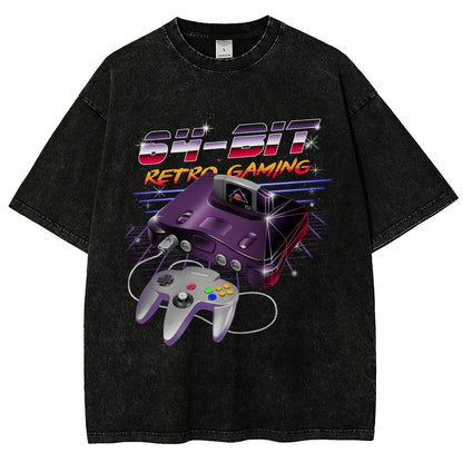 '64-Bit Retro Gaming Vintage Distressed T-shirt