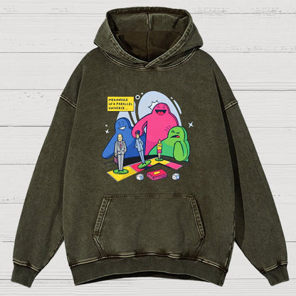 Meeples playing Board Games Vintage Distressed Hoodie
