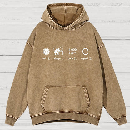 Programming Coder Nerd Vintage Distressed Hoodie