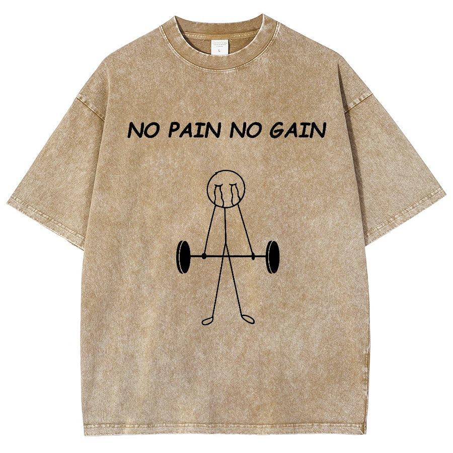 No Pain No Gain Vintage Distressed T-shirt