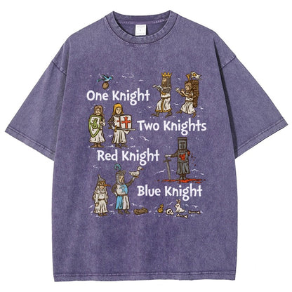 Red Knight Blue Knight Vintage Distressed T-shirt