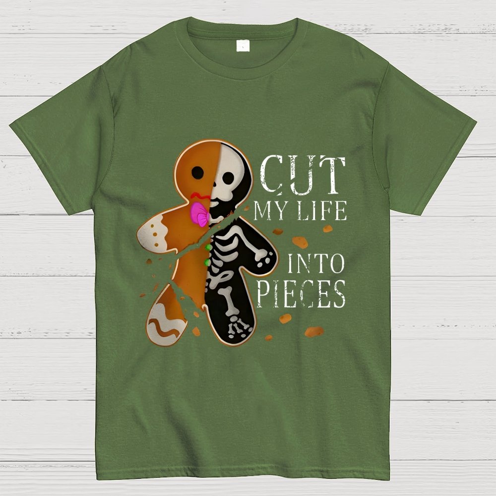Cut My Life Into Pieces Gingerbread Geek T-Shirt