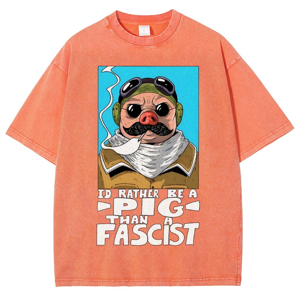 “I’d rather be a Pig than a Fascist.” Vintage Distressed T-shirt