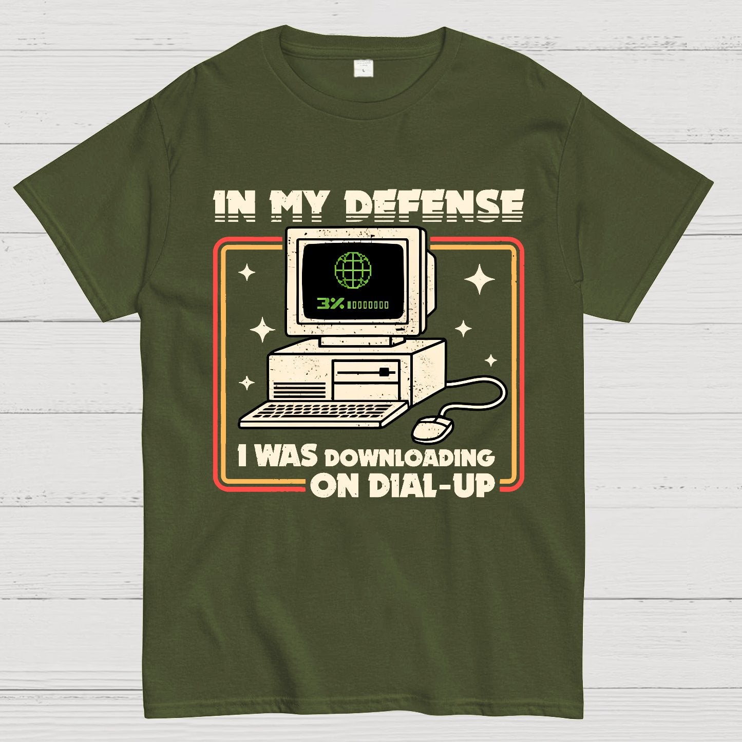 Defense Protocol Dial-Up Geek T-Shirt
