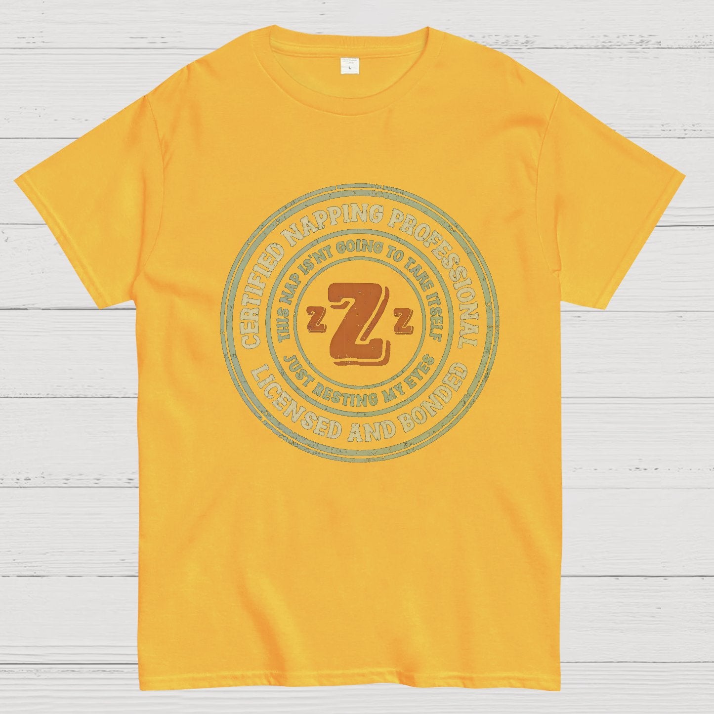 Certified Napping Professional Funny Z Geeky T-Shirt