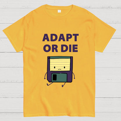 Adapt or Die Floppy Disk Geek T-Shirt