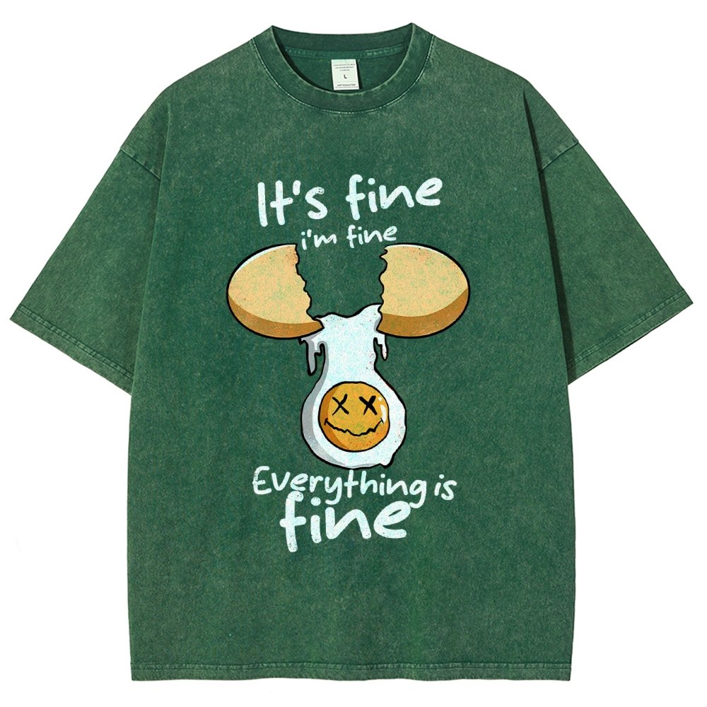 Everything is fine Vintage Distressed T-shirt