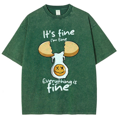 Everything is fine Vintage Distressed T-shirt