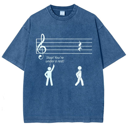 Stop Under A Rest Music Vintage Distressed T-shirt