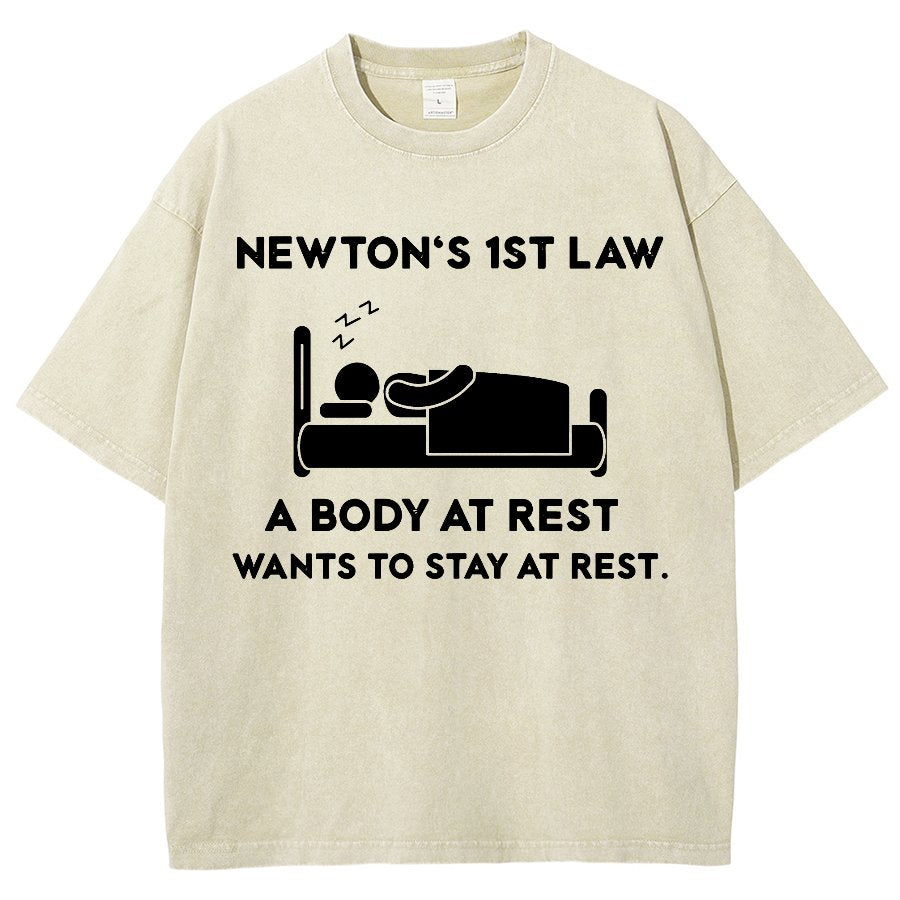 Newton's First Law Vintage Distressed T-shirt