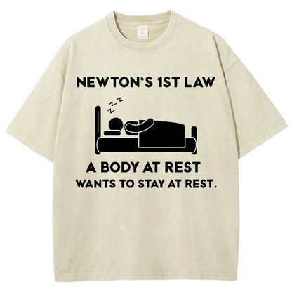 Newton's First Law Vintage Distressed T-shirt