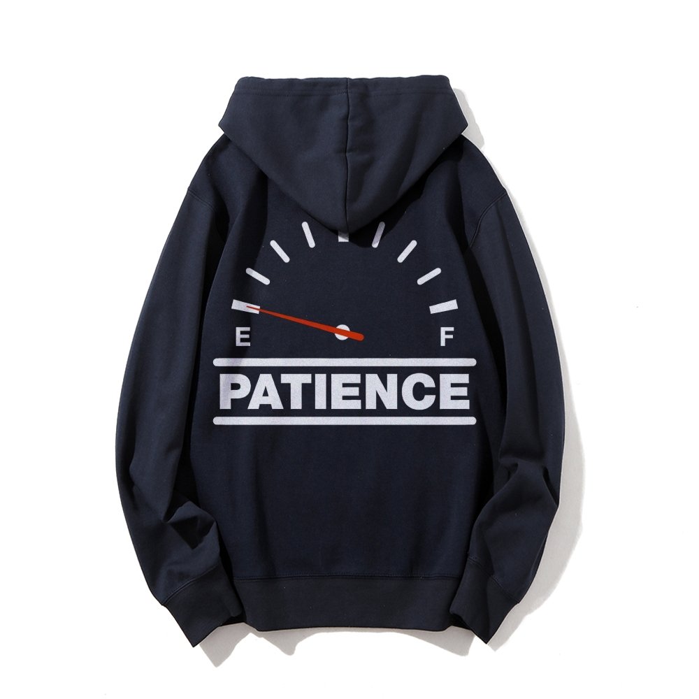 funny patience Printed Back Unisex Cotton Hoodie