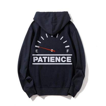 funny patience Printed Back Unisex Cotton Hoodie